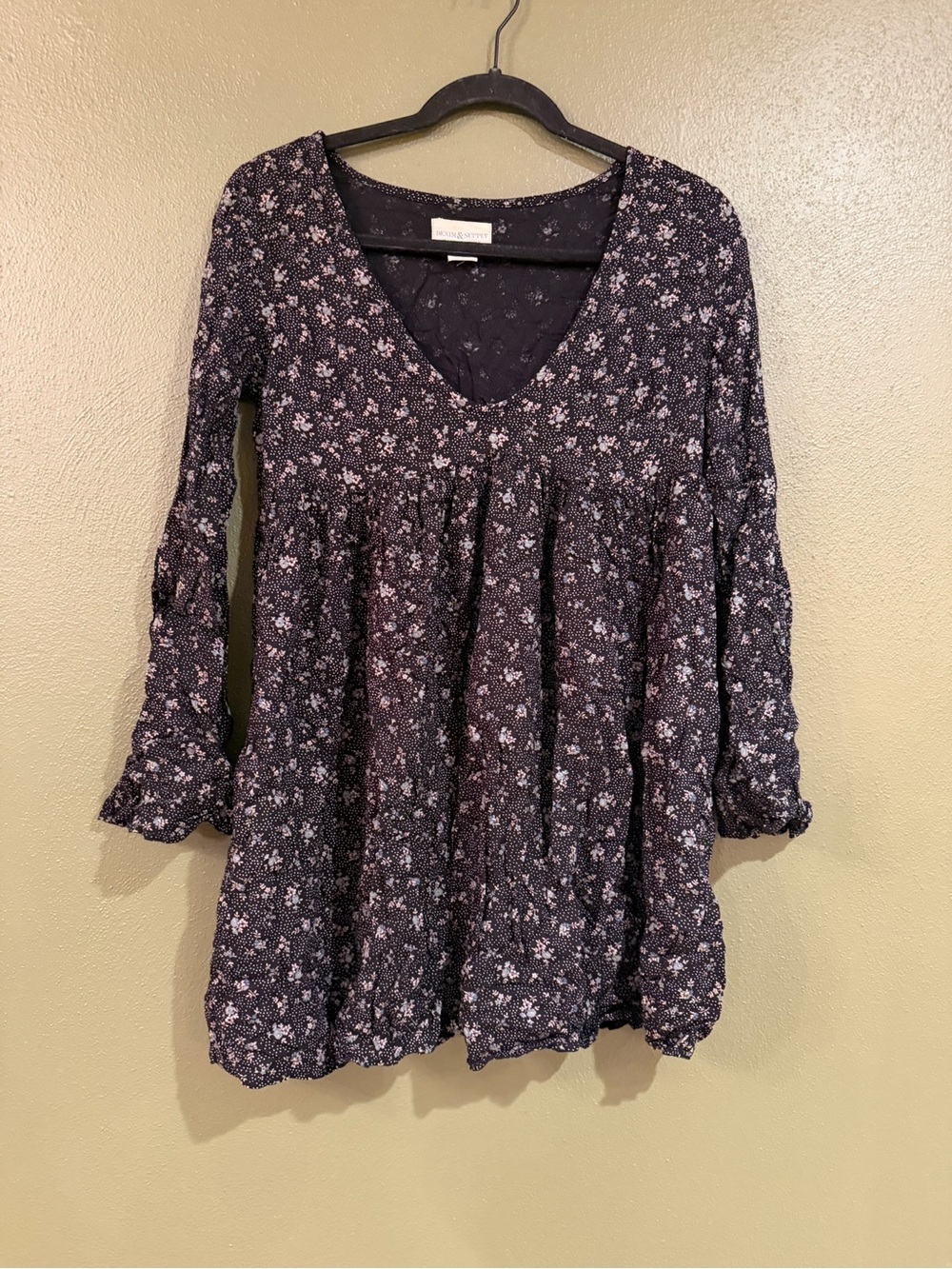 Ralph Lauren Black Floral Mini Dress